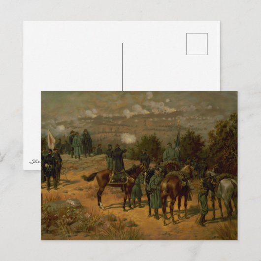 Sherman bij Missionary Ridge Briefkaart (Voorkant / Achterkant)