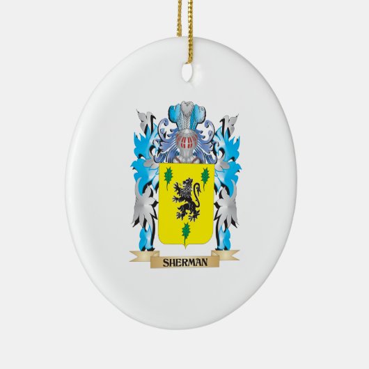 Sherman Coat of Arms - Family Crest Keramisch Ornament (Rechts)