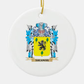 Sherman Coat of Arms - Family Crest Keramisch Ornament (Voorkant)