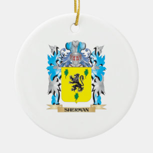 Sherman Coat of Arms - Family Crest Keramisch Ornament
