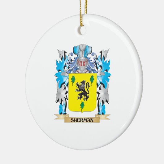 Sherman Coat of Arms - Family Crest Keramisch Ornament (Links)