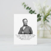 Sherman en quote briefkaart (Staand voorkant)
