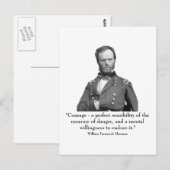 Sherman en quote briefkaart (Voorkant / Achterkant)