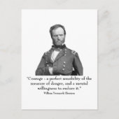 Sherman en quote briefkaart (Voorkant)