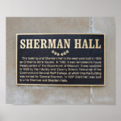 Sherman Hall Sign, Fort Leavenworth, Kansas Poster (Voorkant)