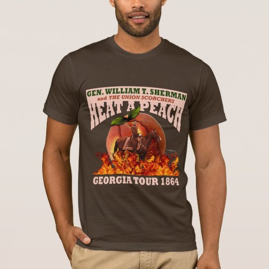Sherman 'Heat a Peach'-Shirt (Dark Front) T-shirt (Voorkant)