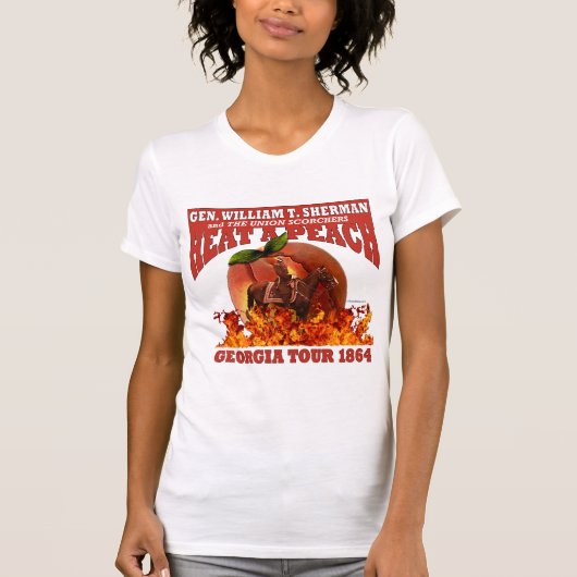 Sherman 'Heat a Peach' Tour 1864 Shirt (W Light) (Voorkant)