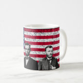 Sherman, Lincoln en Grant met Zwarte Grens Koffiemok (Voorkant rechts)