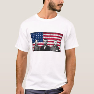 Sherman, Lincoln en Grant met Zwarte Grens T-shirt
