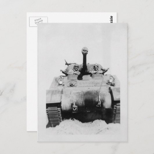 Sherman Tank Briefkaart (Voorkant / Achterkant)