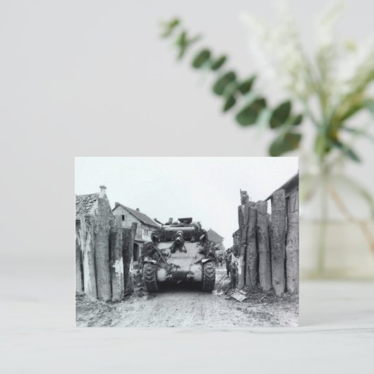 Sherman Tank Briefkaart (Staand voorkant)