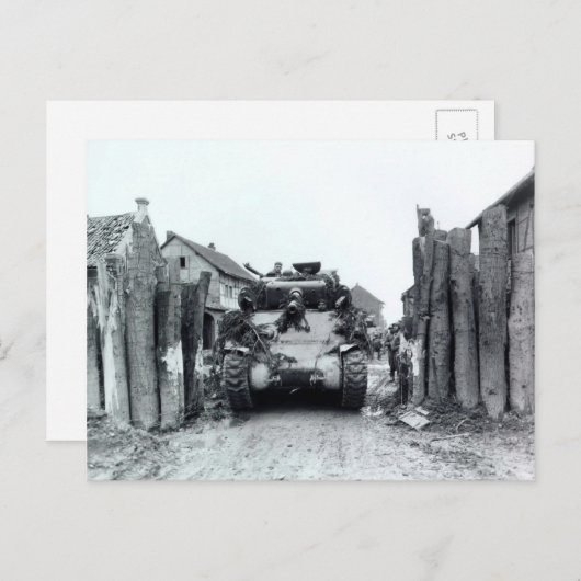 Sherman Tank Briefkaart (Voorkant / Achterkant)