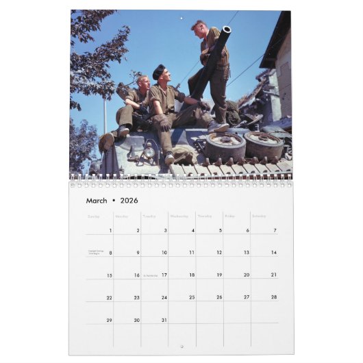 Sherman Tank Kalender (Mar 2026)