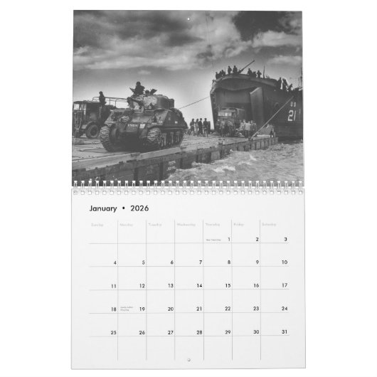 Sherman Tank Kalender (Jan 2026)