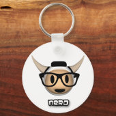 Sherman the Alaskan Koe Nerd Sleutelhanger (Voorkant)