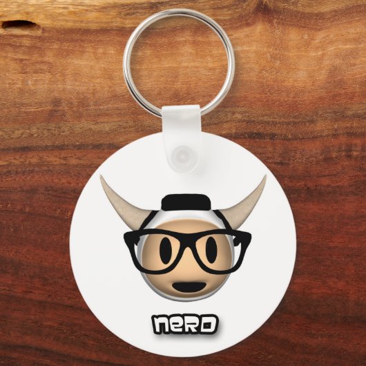 Sherman the Alaskan Koe Nerd Sleutelhanger (Voorkant)