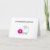 Sherman the Sheep (Roze) Nieuw Baby Wenskaart Kaart (Voorkant)