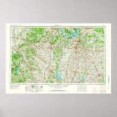 Sherman TX Topo Map Poster (Voorkant)