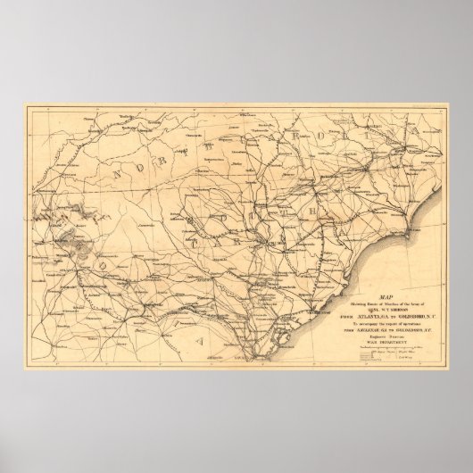 Sherman van Atlanta naar Goldsboro Poster (Voorkant)