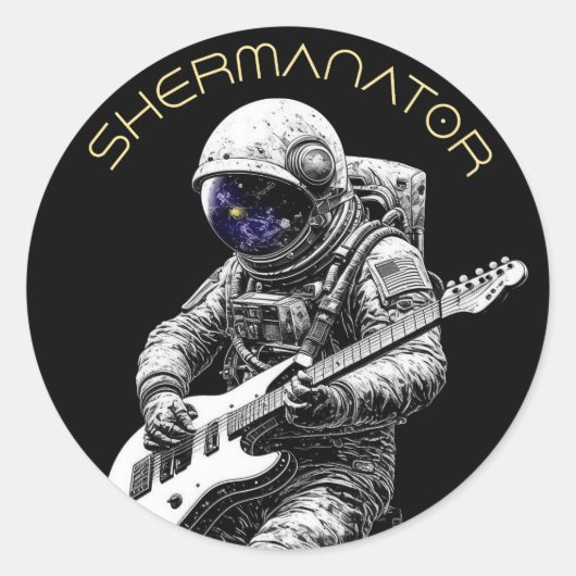 SHERMANATOR-band Ronde Sticker (Voorkant)