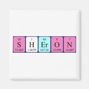 Sheron Periodic table Name magnet