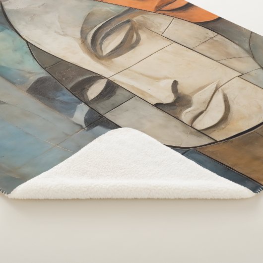 Sherpa Blanket Abstracte Verdriet Kunst Deken (3/4)