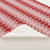 Sherpa Blanket - Argyle Pattern in het rood Deken (3/4)