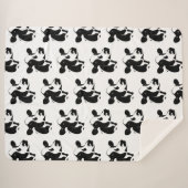 Sherpa Blanket-Black en White Cow Deken (Voorkant (horizontaal))