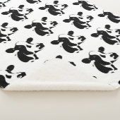 Sherpa Blanket-Black en White Cow Sherpa Deken (3/4)