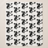 Sherpa Blanket-Black en White Koe Deken (Voorkant)