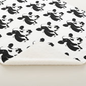 Sherpa Blanket-Black en White Koe Deken (3/4)