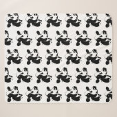 Sherpa Blanket-Black en White Koe Deken (Voorkant (horizontaal))