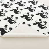 Sherpa Blanket-Black en White Koe Sherpa Deken (3/4)