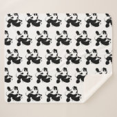 Sherpa Blanket-Black en White Koe Sherpa Deken (Voorkant (horizontaal))