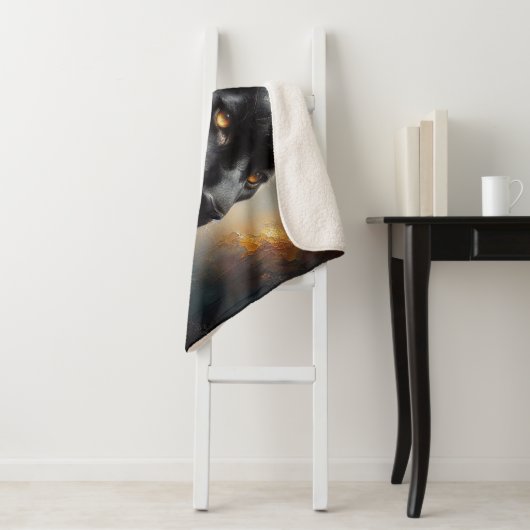Sherpa Blanket Black Panther Large Deken (In situ)