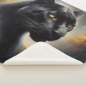Sherpa Blanket Black Panther Large Sherpa Deken (3/4)