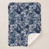 Sherpa Blanket - Blue and Silver Marble Pattern Deken (Voorkant)