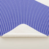 Sherpa Blanket - Blue Stripe Pattern Deken (3/4)