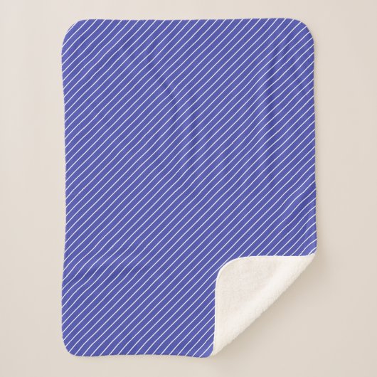 Sherpa Blanket - Blue Stripe Pattern Deken (Voorkant)