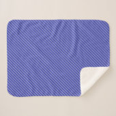 Sherpa Blanket - Blue Stripe Pattern Deken (Voorkant (horizontaal))