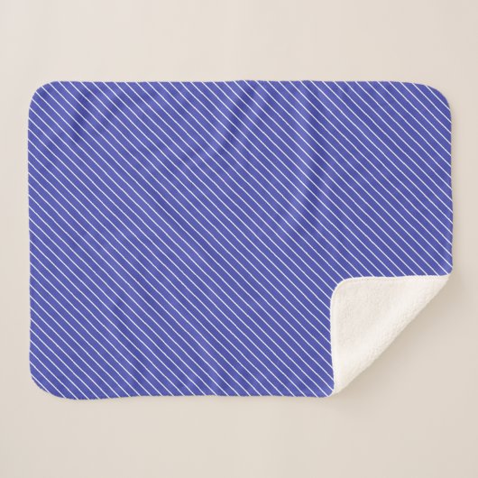 Sherpa Blanket - Blue Stripe Pattern Deken (Voorkant (horizontaal))