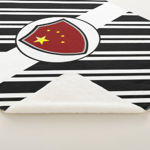 Sherpa blanket (Chinese vlag) Deken