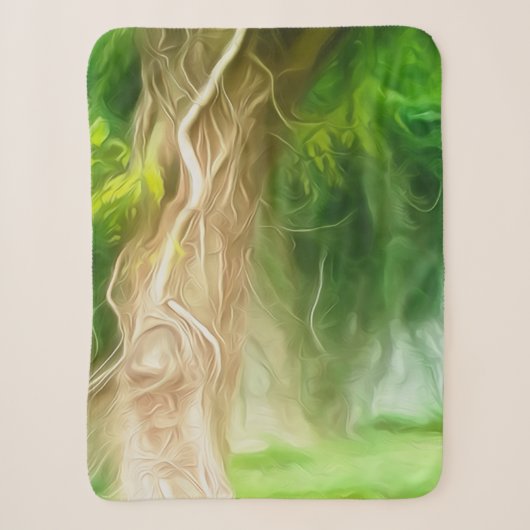 Sherpa Blanket Dream Light Green Tree Deken (Voorkant)