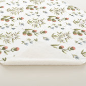 Sherpa Blanket - Floral Pattern Sherpa Deken (3/4)