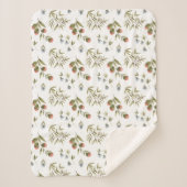 Sherpa Blanket - Floral Pattern Sherpa Deken (Voorkant)