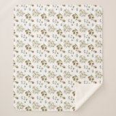 Sherpa Blanket - Flowers Pattern Deken (Voorkant)