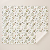 Sherpa Blanket - Flowers Pattern Deken (Voorkant (horizontaal))