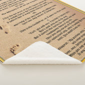 Sherpa Blanket Footprint in het zand  Deken (3/4)