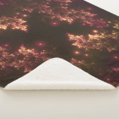 Sherpa Blanket Fractal Leaves Red Glow Deken (3/4)
