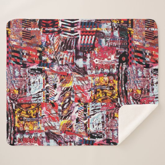 Sherpa Blanket – Fragmented Pulse Deken (Voorkant (horizontaal))